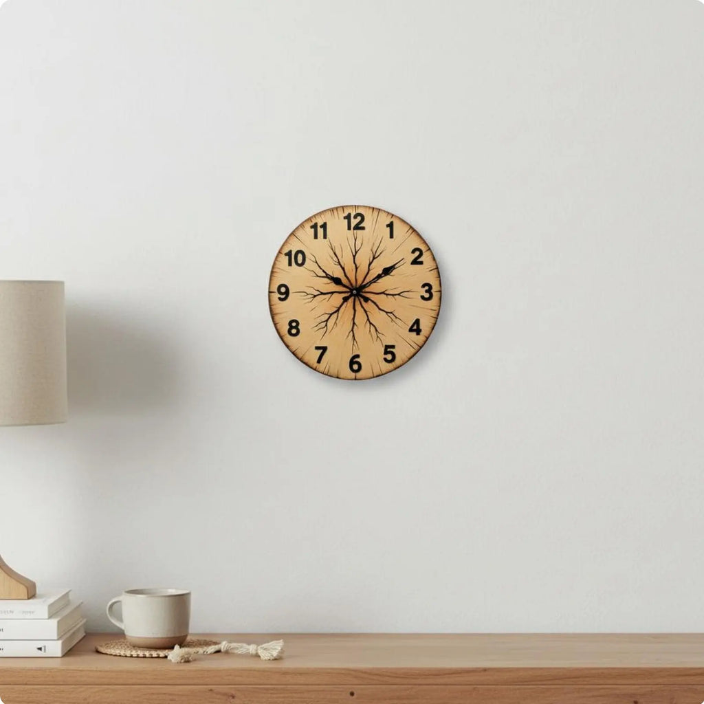 Wood Grain Wall Clock