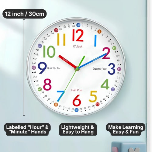Children's Learning Clock On The Wall