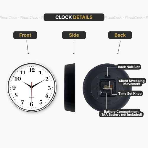 White Simple Wall Clock Design