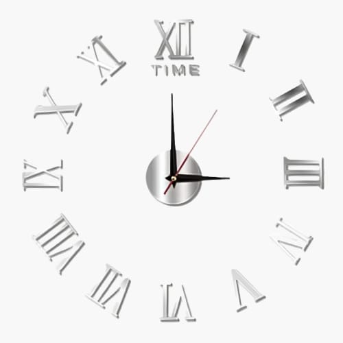 FinestClock 3D Wall Clock Roman Numerals
