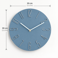 FinestClock Blue And Silver Wall Clock