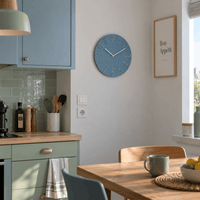 FinestClock Blue And Silver Wall Clock