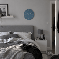 FinestClock Blue And Silver Wall Clock