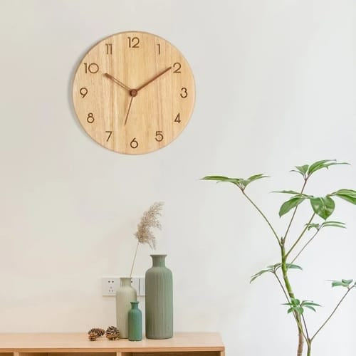 FinestClock Classic Wooden Wall Clock