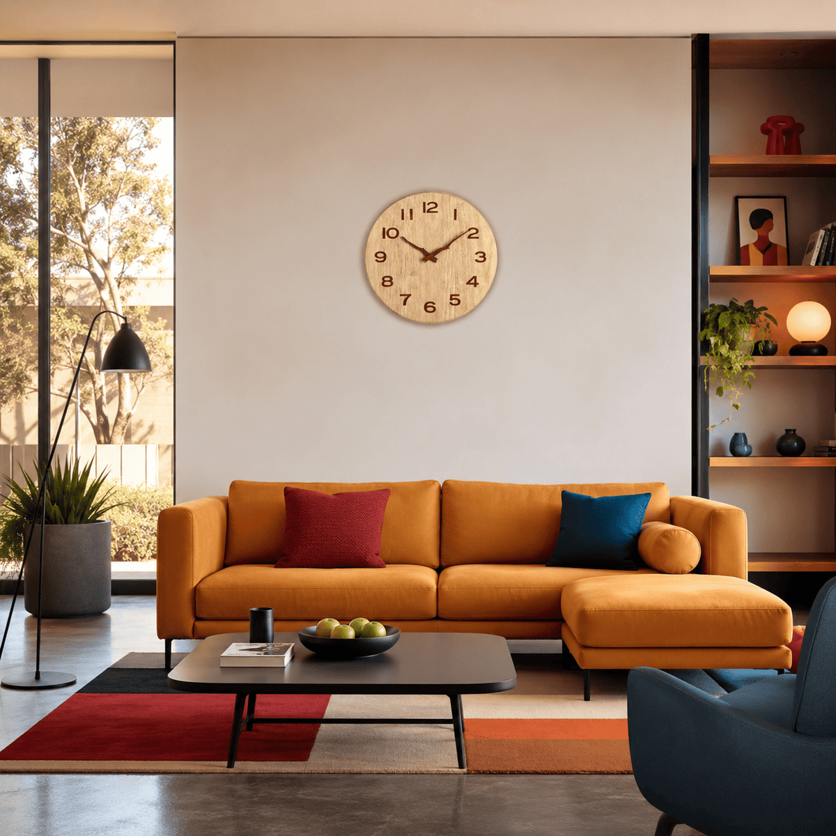 FinestClock Classic Wooden Wall Clock