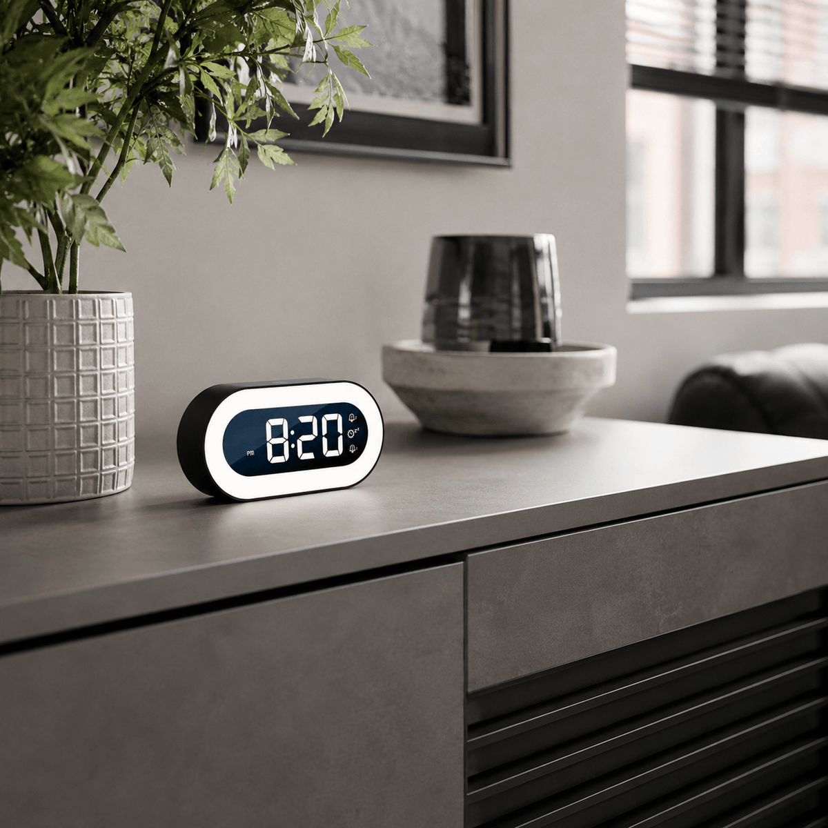 FinestClock Digital Alarm Clock With Music