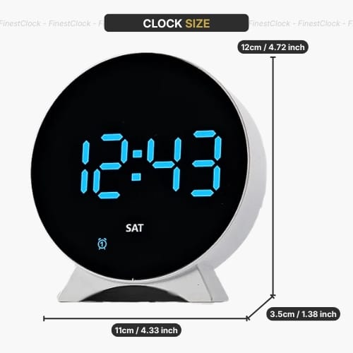 FinestClock Digital Alarm Clock With Usb Charge Port