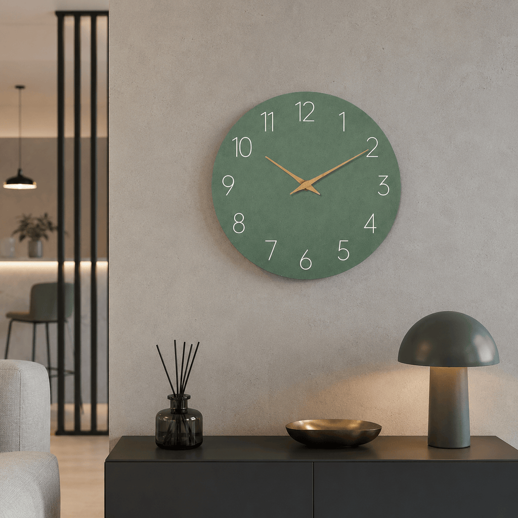 FinestClock Green Kitchen Wall Clock