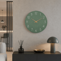 FinestClock Green Kitchen Wall Clock