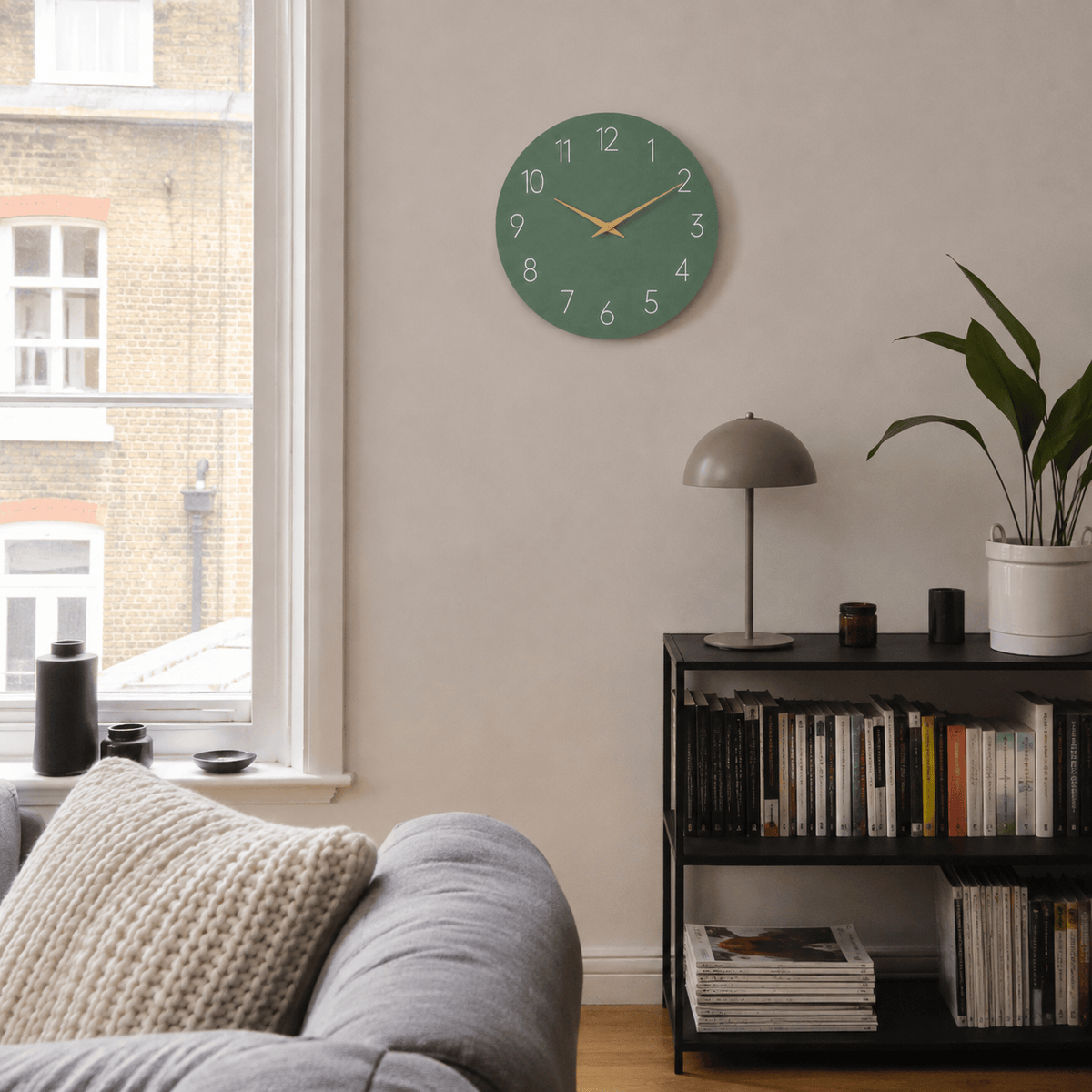 FinestClock Green Kitchen Wall Clock