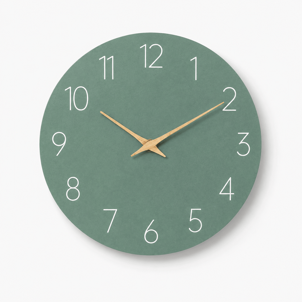 FinestClock Green Kitchen Wall Clock