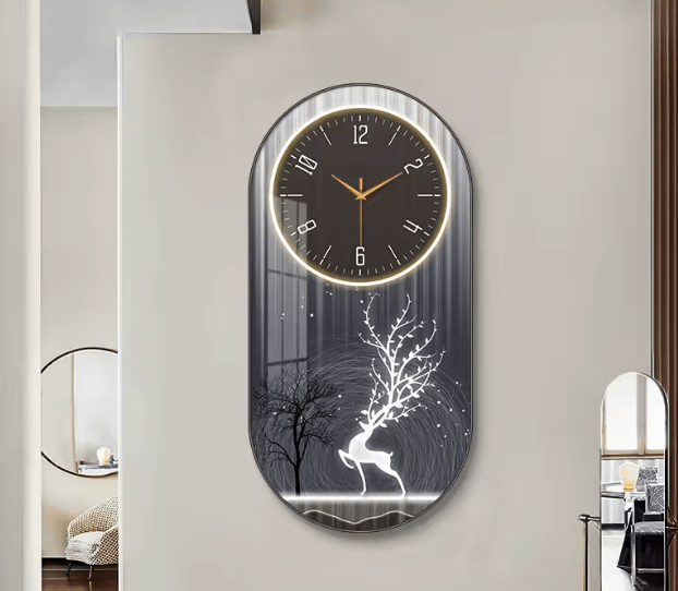 FinestClock Grey Decorative Modern Wall Clock