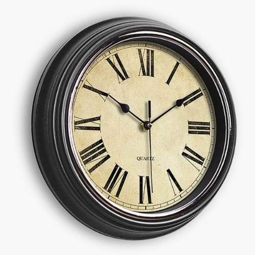 FinestClock Large Retro Wall Clock UK