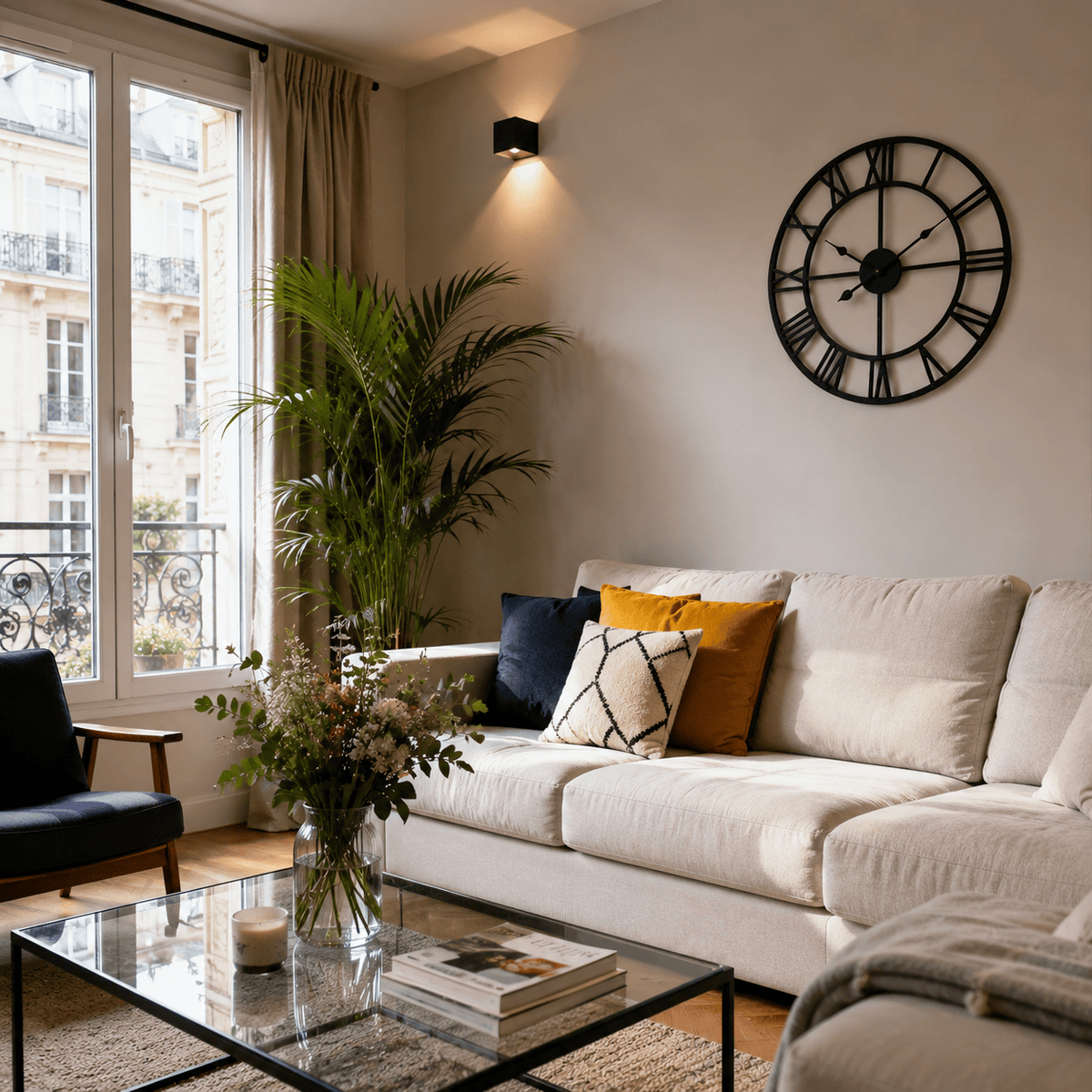 FinestClock Large Roman Numeral Wall Clock