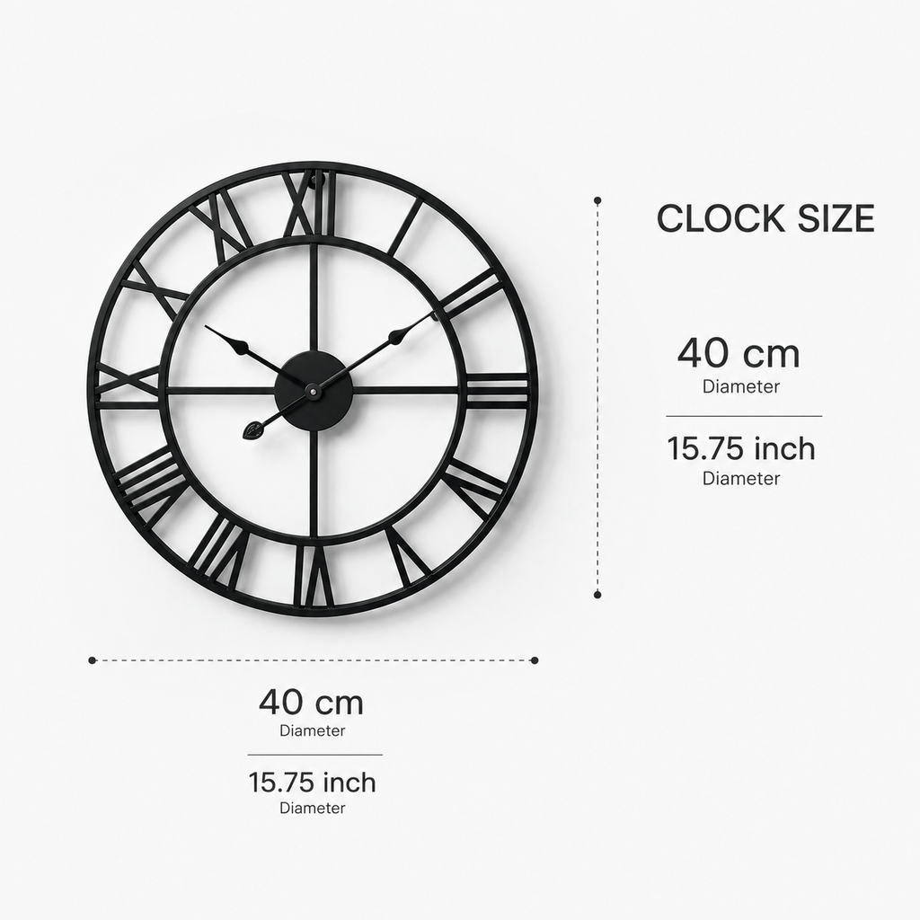 FinestClock Large Roman Numeral Wall Clock
