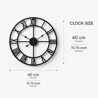 FinestClock Large Roman Numeral Wall Clock
