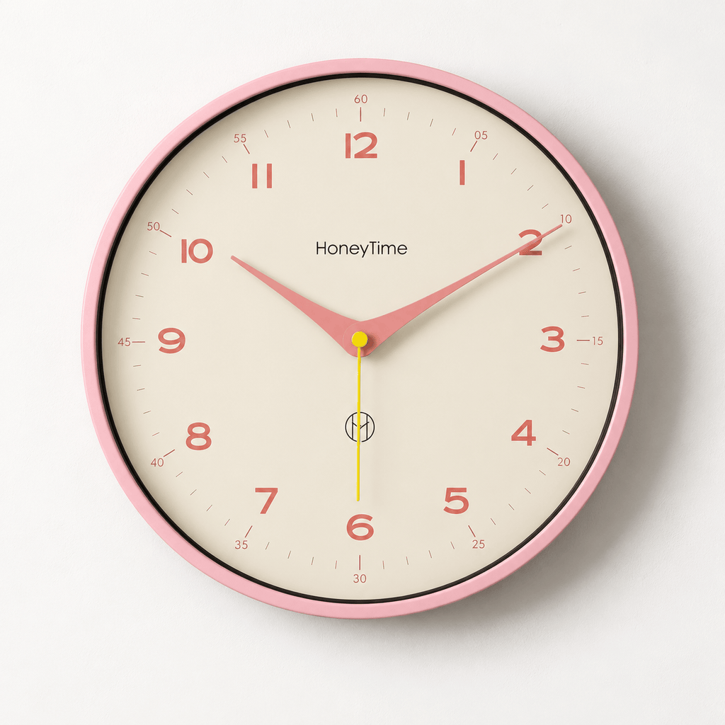 FinestClock Light Pink Wall Clock