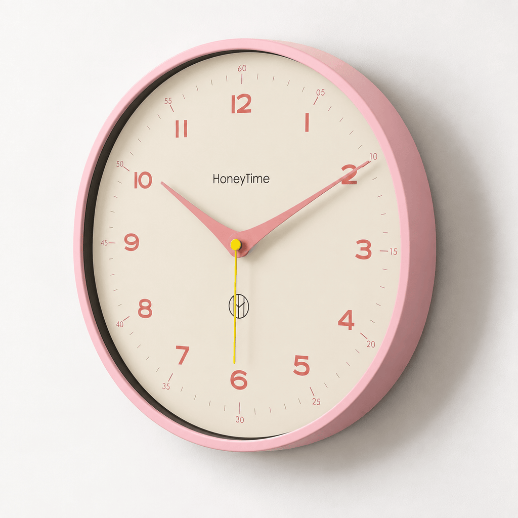 FinestClock Light Pink Wall Clock
