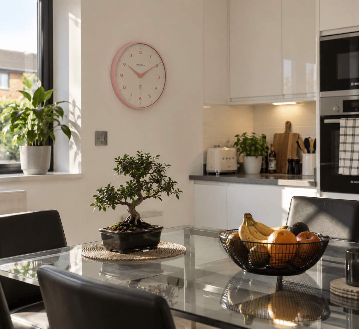 FinestClock Light Pink Wall Clock
