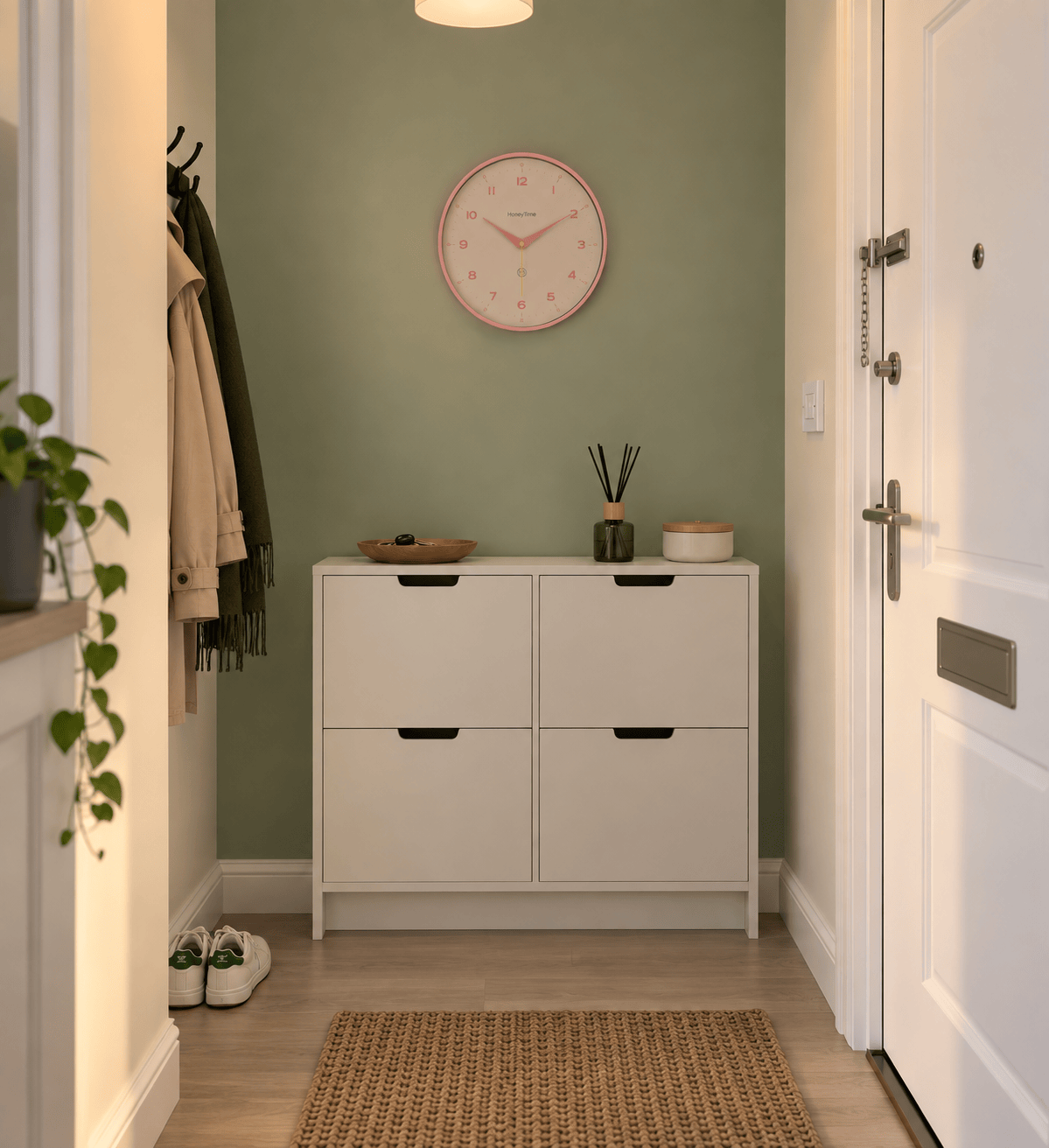 FinestClock Light Pink Wall Clock