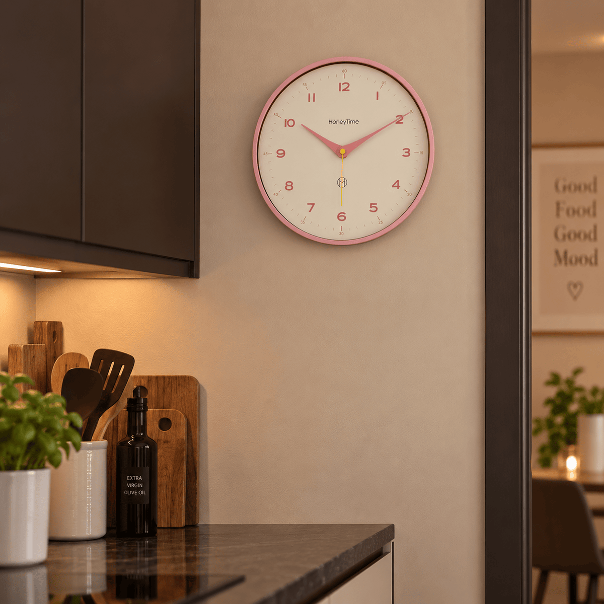 FinestClock Light Pink Wall Clock