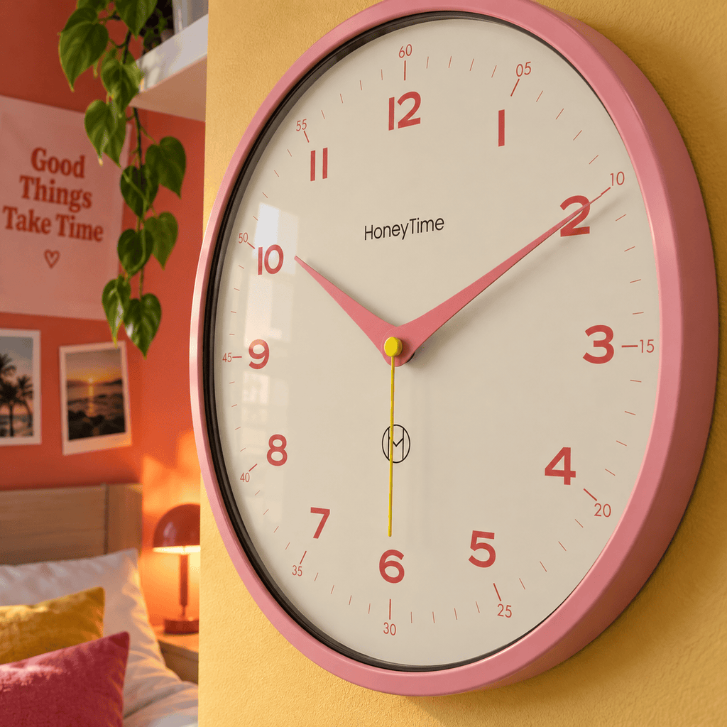 FinestClock Light Pink Wall Clock