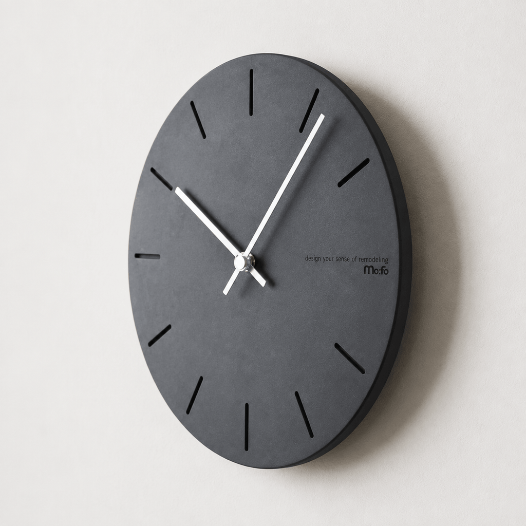 FinestClock Modern Grey Wall Clock