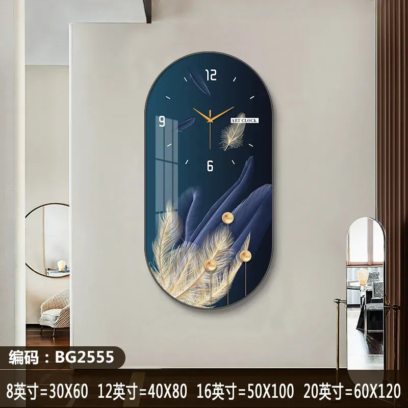 Navy Blue Wall Clock Large