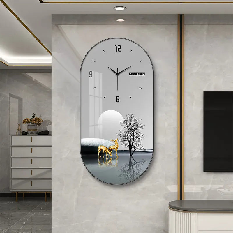 FinestClock Modern luxury wall clock living room household fashion restaurant decorative painting creative wall hanging silent clock