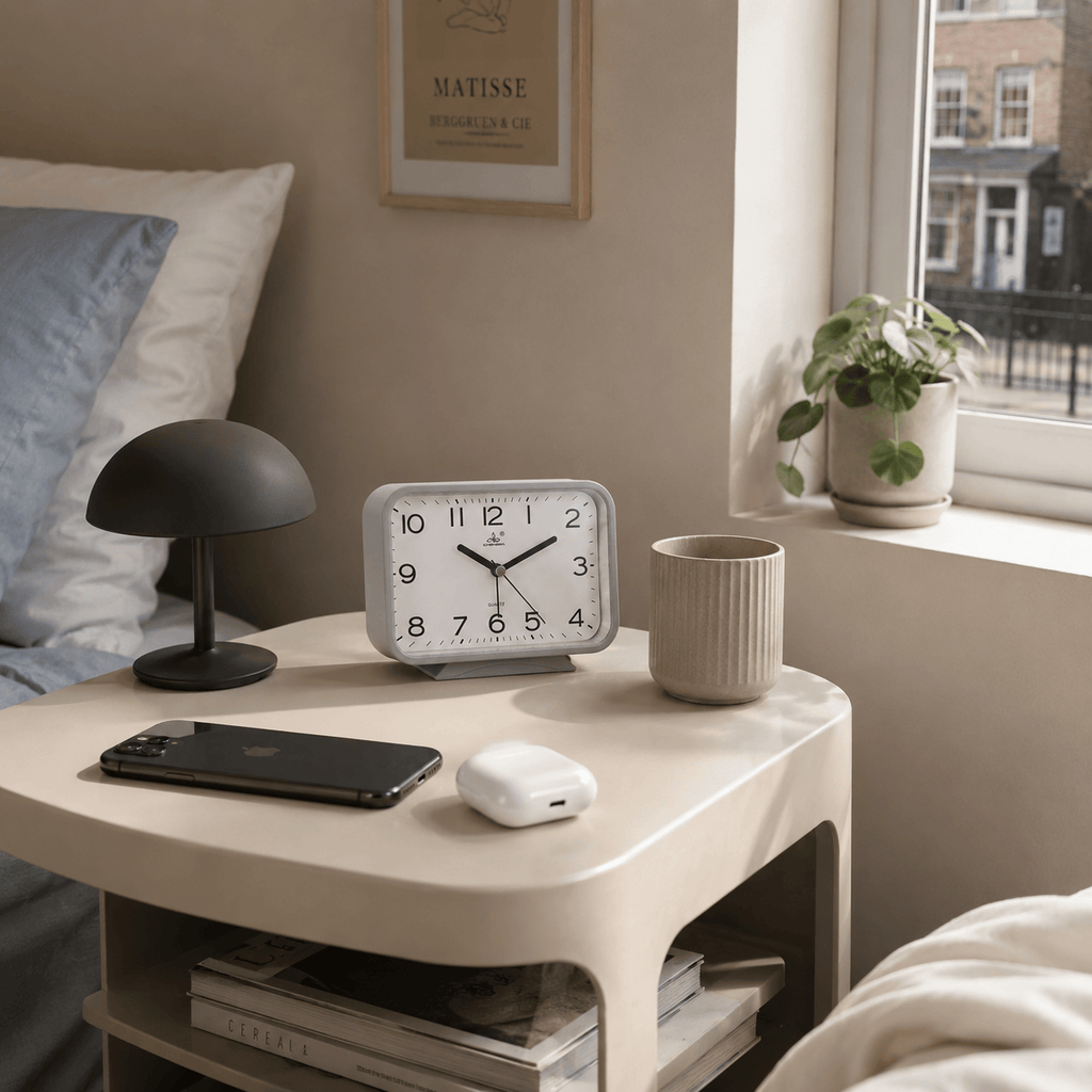 FinestClock Rectangular Alarm Clock Contemporary