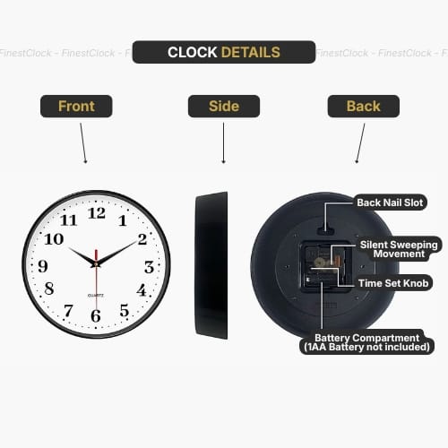 FinestClock Simple Wall Clock Design
