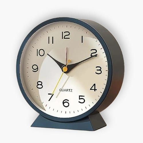 FinestClock Small Simple Analog Alarm Clock