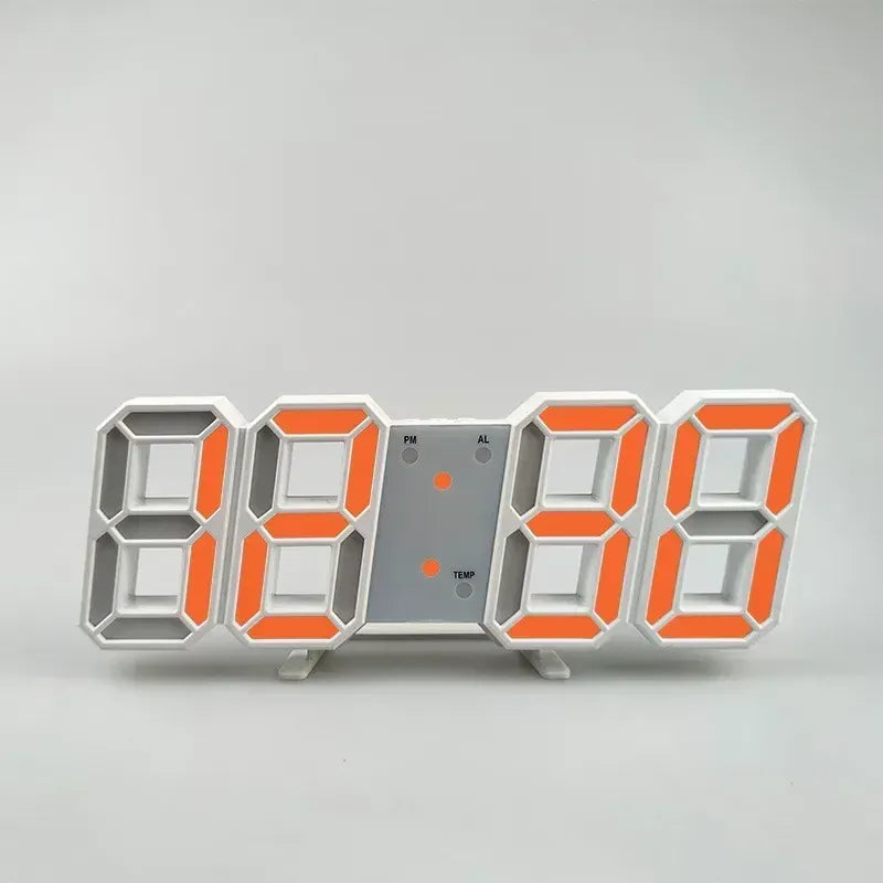 FinestClock Table 3D LED Alarm Clock Date/Temperature for Home Kitchen Offices Clock Decoration Garden Clocks Wall Clock Times Digital Decor