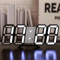 FinestClock Table 3D LED Alarm Clock Date/Temperature for Home Kitchen Offices Clock Decoration Garden Clocks Wall Clock Times Digital Decor