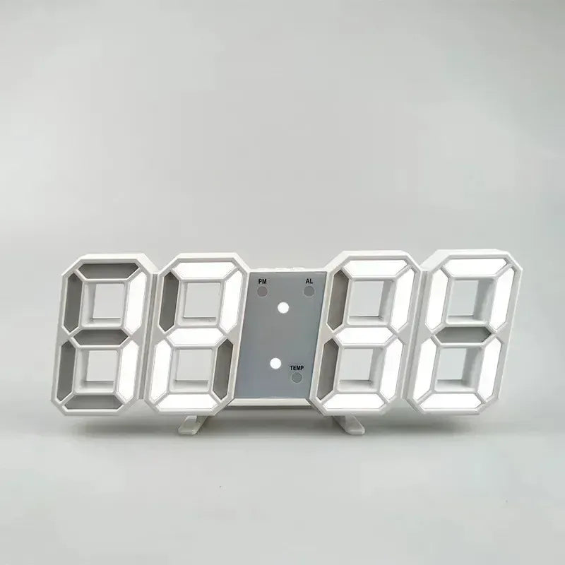 FinestClock Table 3D LED Alarm Clock Date/Temperature for Home Kitchen Offices Clock Decoration Garden Clocks Wall Clock Times Digital Decor