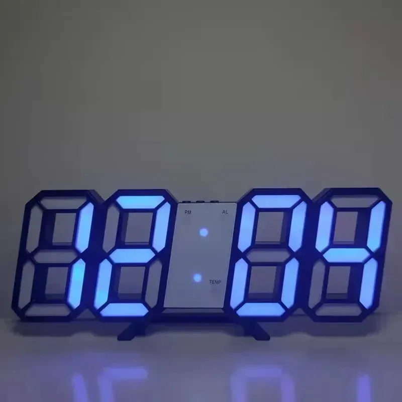 FinestClock Table 3D LED Alarm Clock Date/Temperature for Home Kitchen Offices Clock Decoration Garden Clocks Wall Clock Times Digital Decor