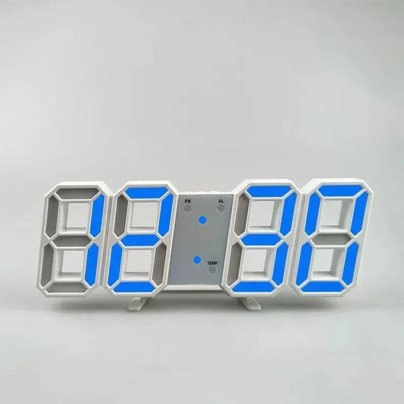 FinestClock Table 3D LED Alarm Clock Date/Temperature for Home Kitchen Offices Clock Decoration Garden Clocks Wall Clock Times Digital Decor
