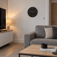 FinestClock Wall Clock Modern Black Grey