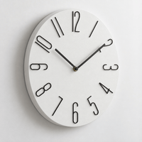 FinestClock Wall Clock Modern White Black