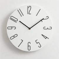 FinestClock Wall Clock Modern White Black