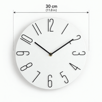 FinestClock Wall Clock Modern White Black