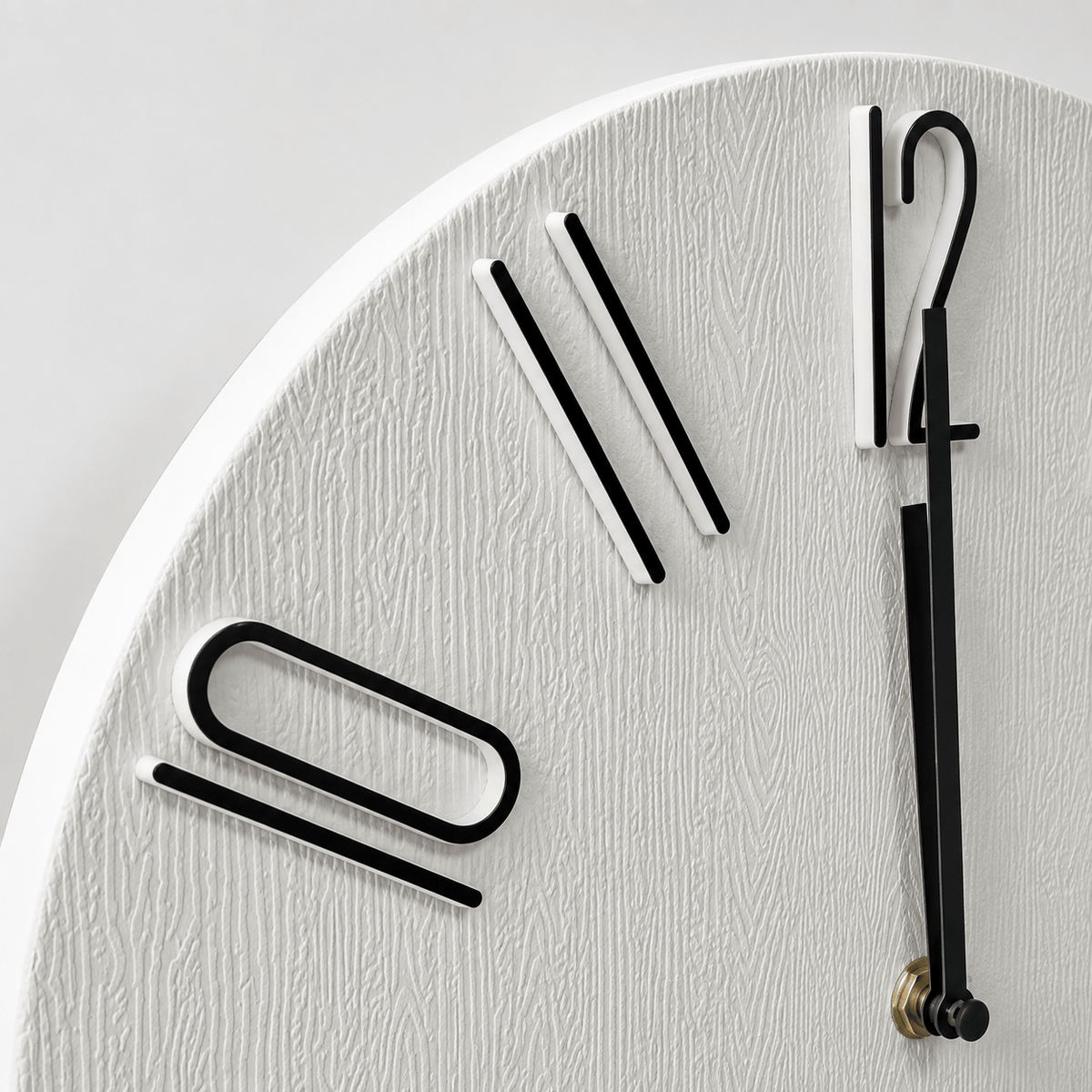 FinestClock Wall Clock Modern White Black