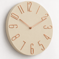 FinestClock White And Gold Colour Wall Clock