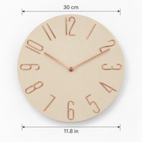 FinestClock White And Gold Colour Wall Clock