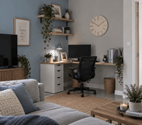 FinestClock White And Gold Colour Wall Clock