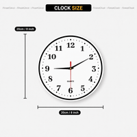 FinestClock White Simple Wall Clock Design