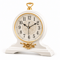 FinestClock White Wooden Mantel Clock