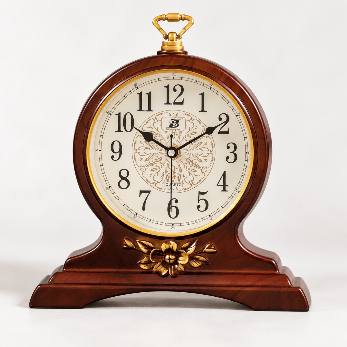 FinestClock Wooden Vintage Mantel Clock
