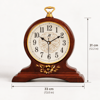 FinestClock Wooden Vintage Mantel Clock
